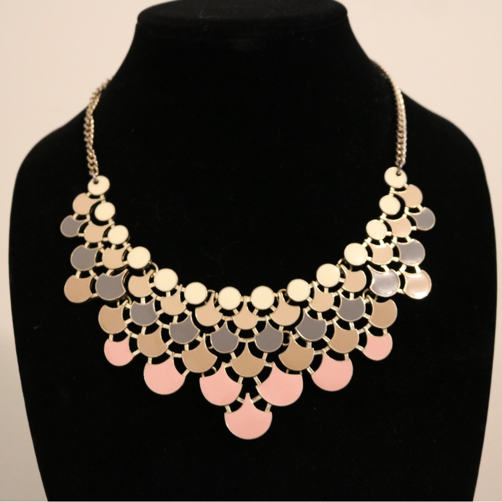 Mika Metal Multi-Colored Bib Necklace